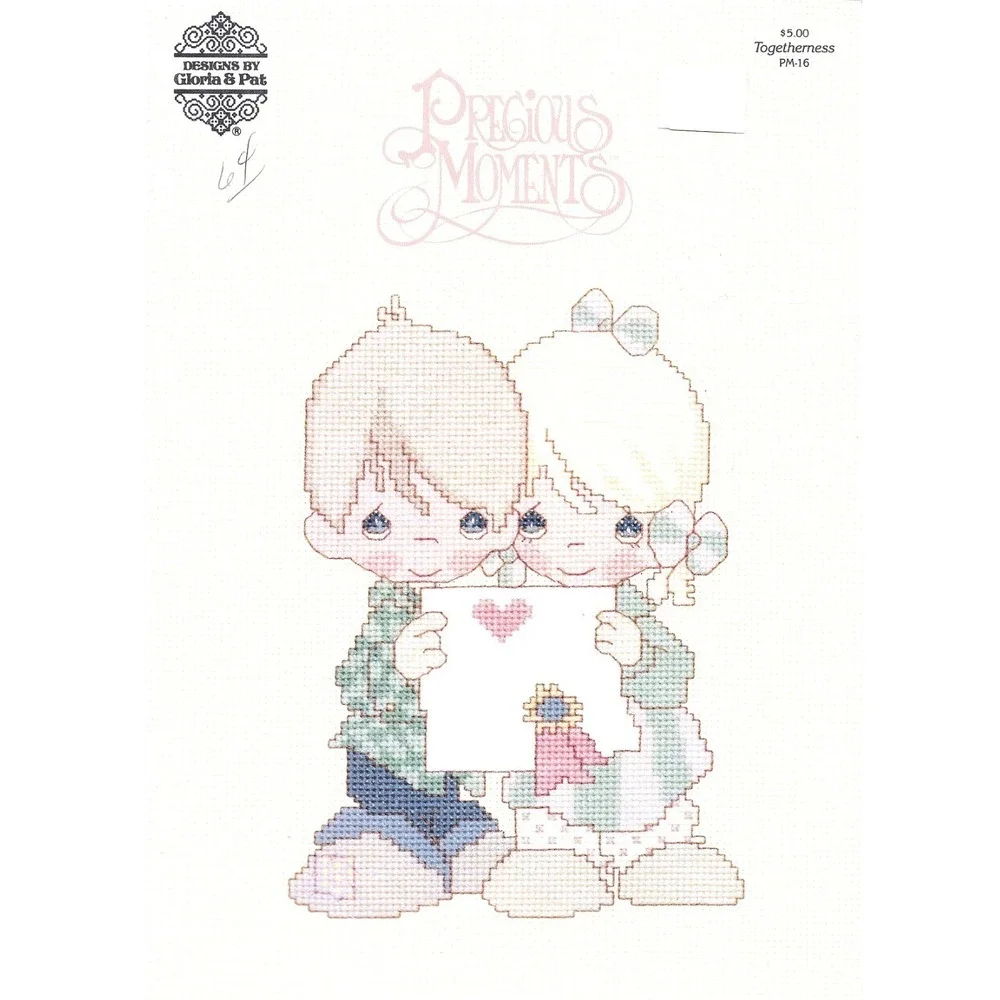 Lot of 2 Precious Moments Cross Stitch Booklets Gloria & Pat Designs PM 16 PM 17